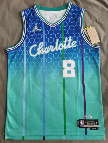 Maillot de Basket #8 Harrell Charlotte Hornets 21-22 city Bleu